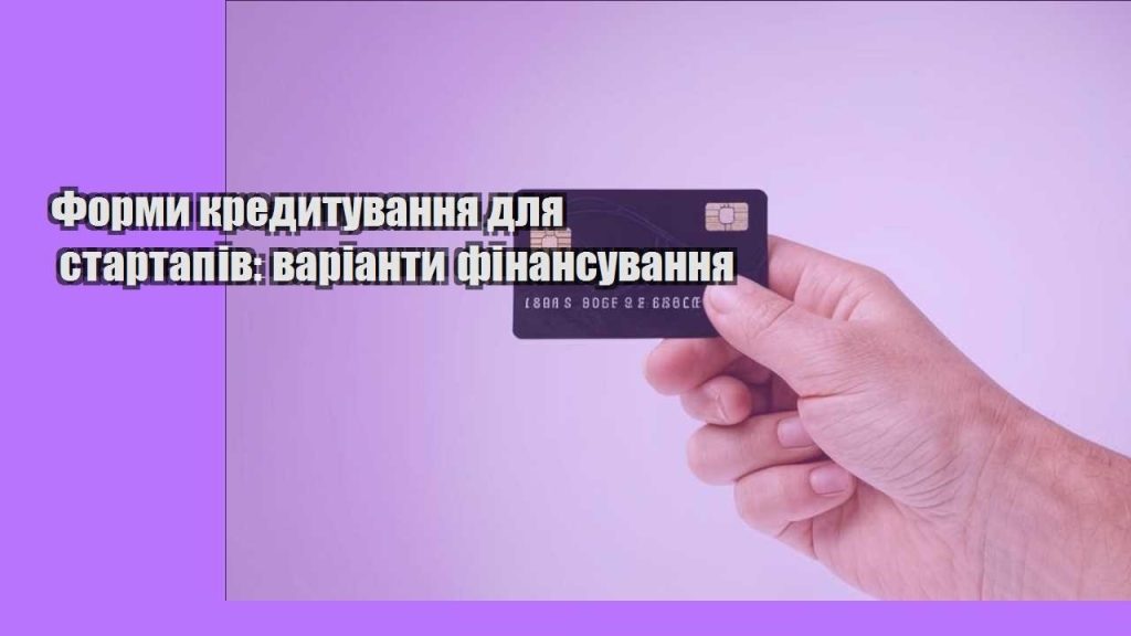 formy kredytuvannya dlya startapiv varianty finansuvannya