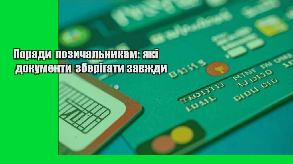 porady pozychalnykam yaki dokumenty zberigaty zavzhdy